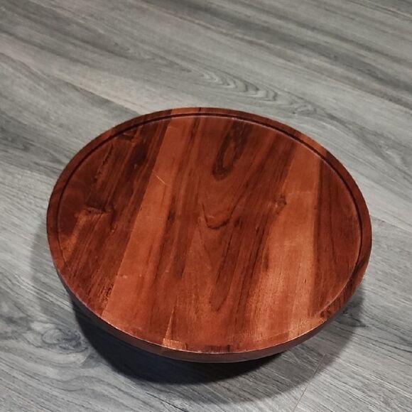 Threshold Arjun Wood Cake Stand From India - Picture 2 of 7